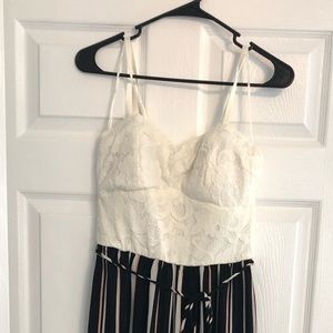 Candies black and white jumpsuit